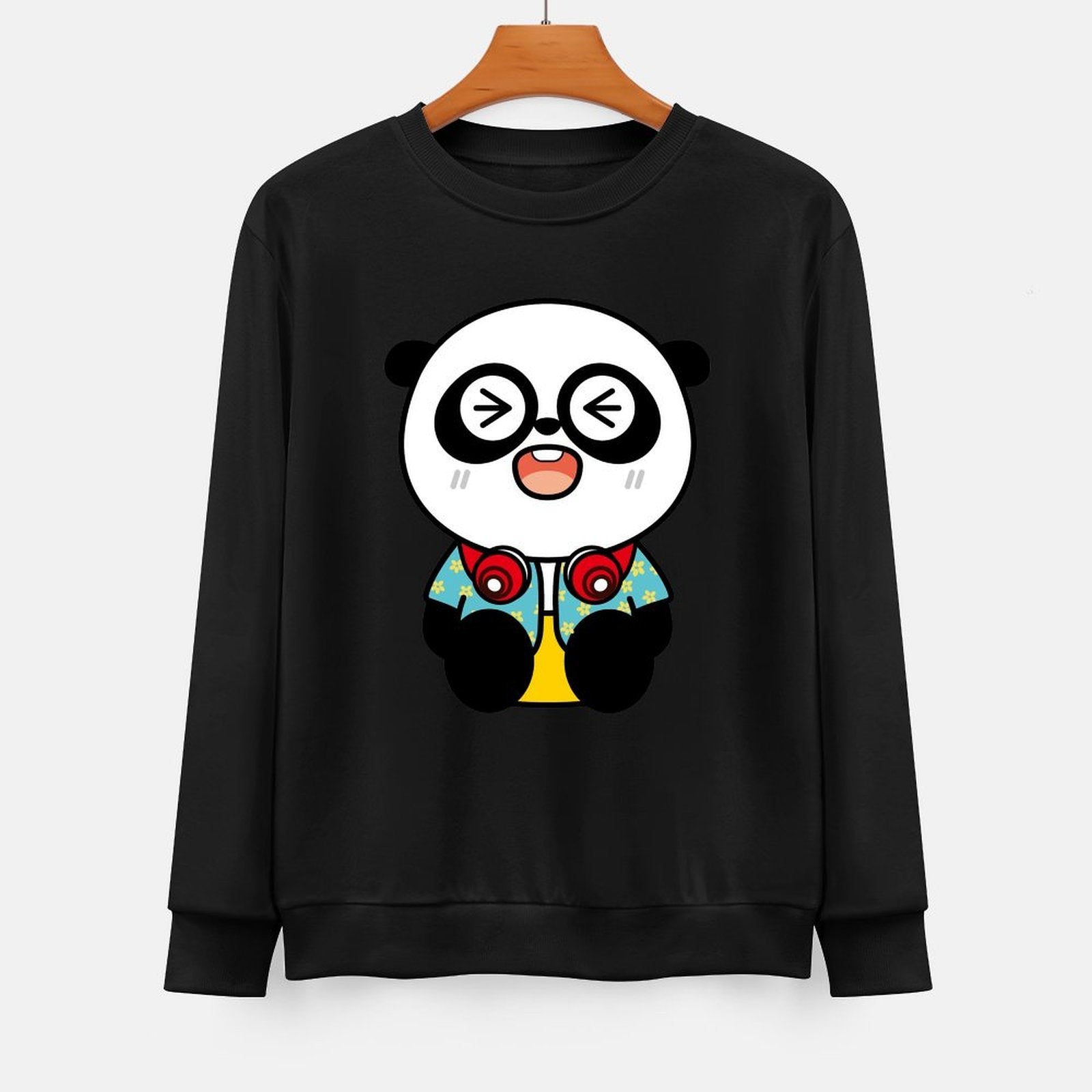 Front Patterned Long Sleeve TopStreet Heavyweight